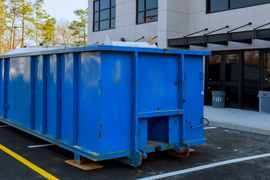 big size dumpster for construction debris removal